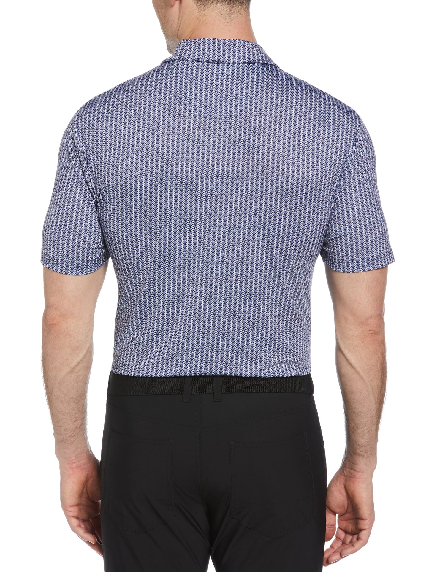 Big & Tall Herringbone Print Polo