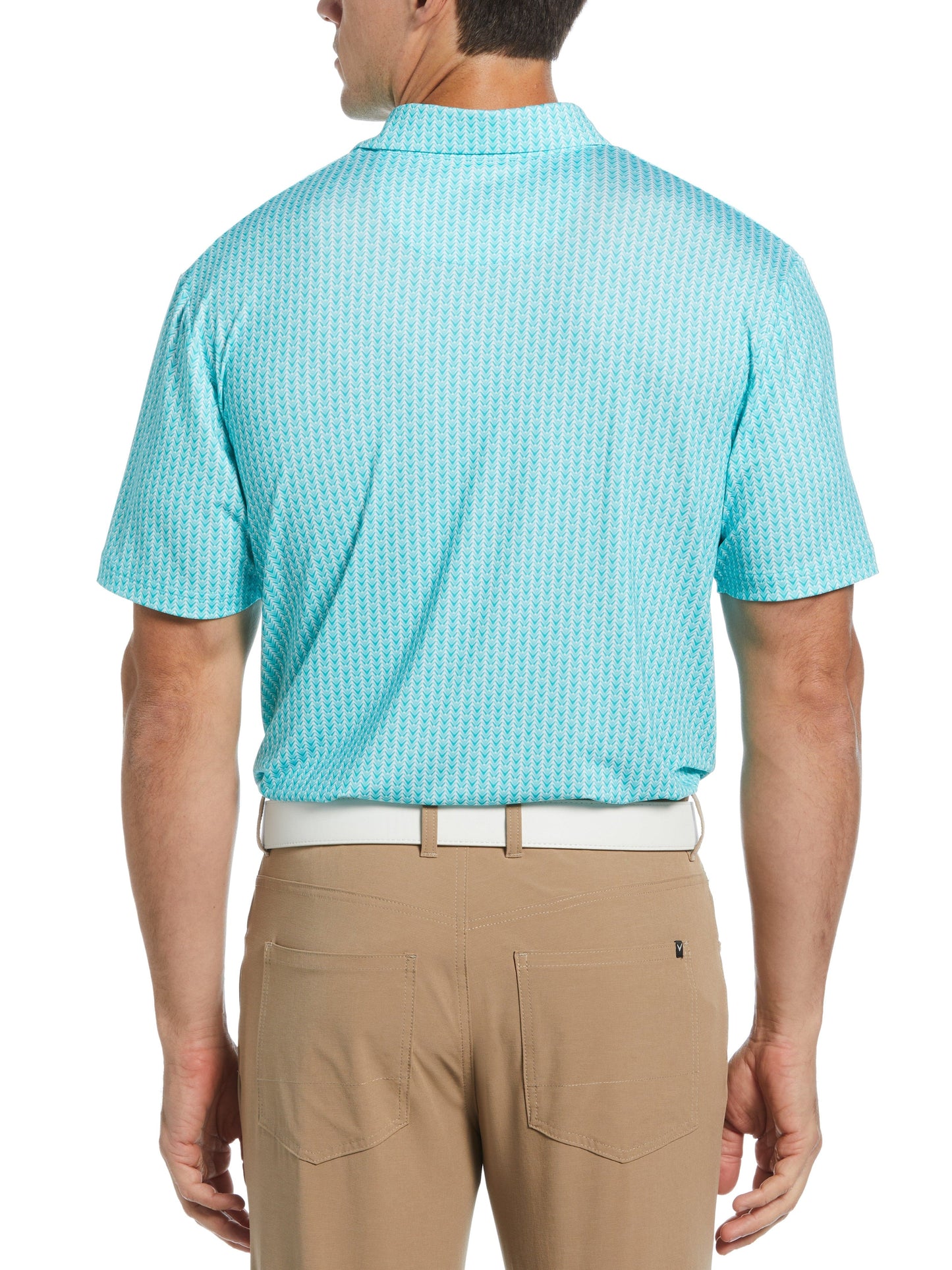 Big & Tall Herringbone Print Polo