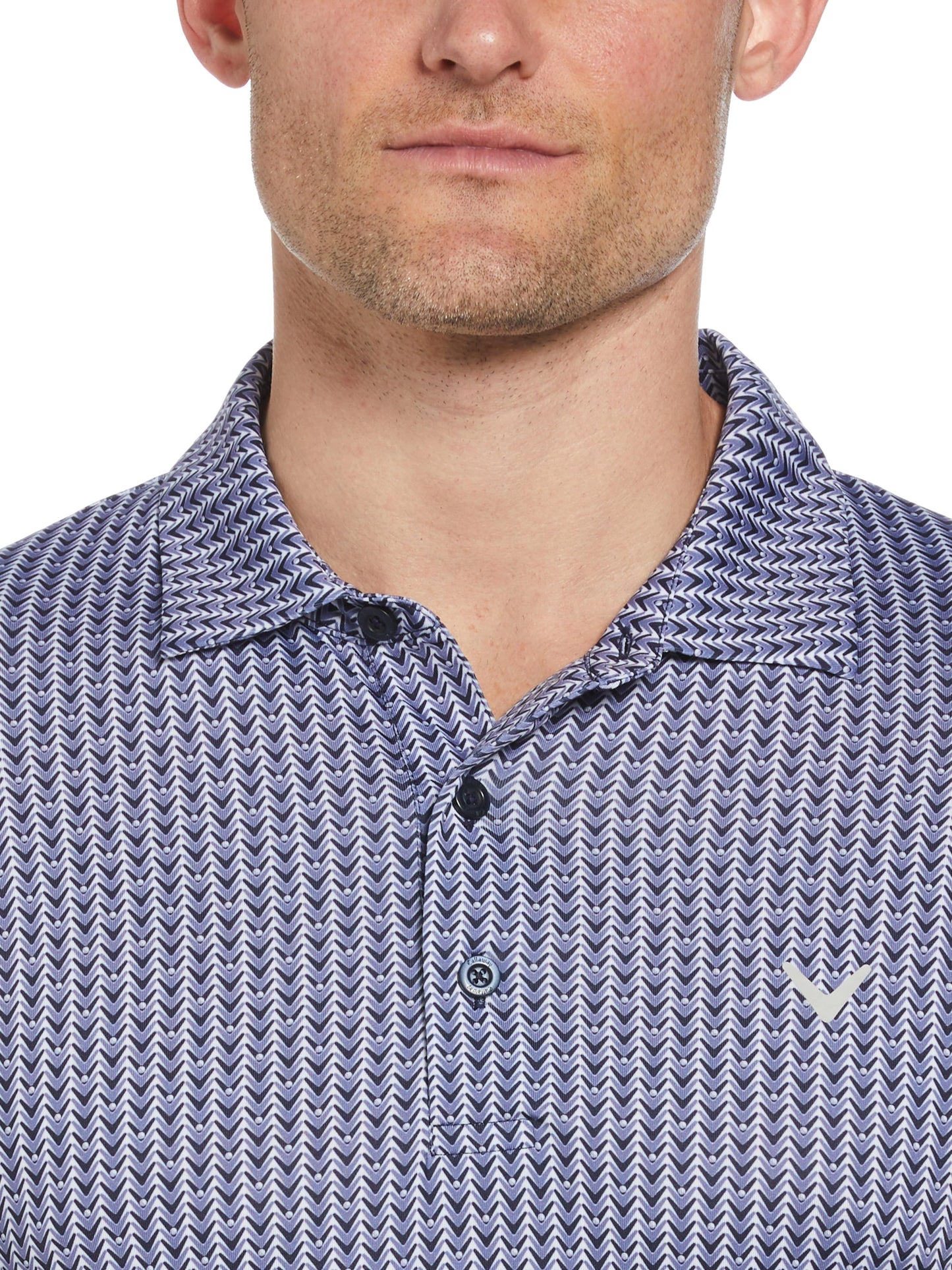 Big & Tall Herringbone Print Polo