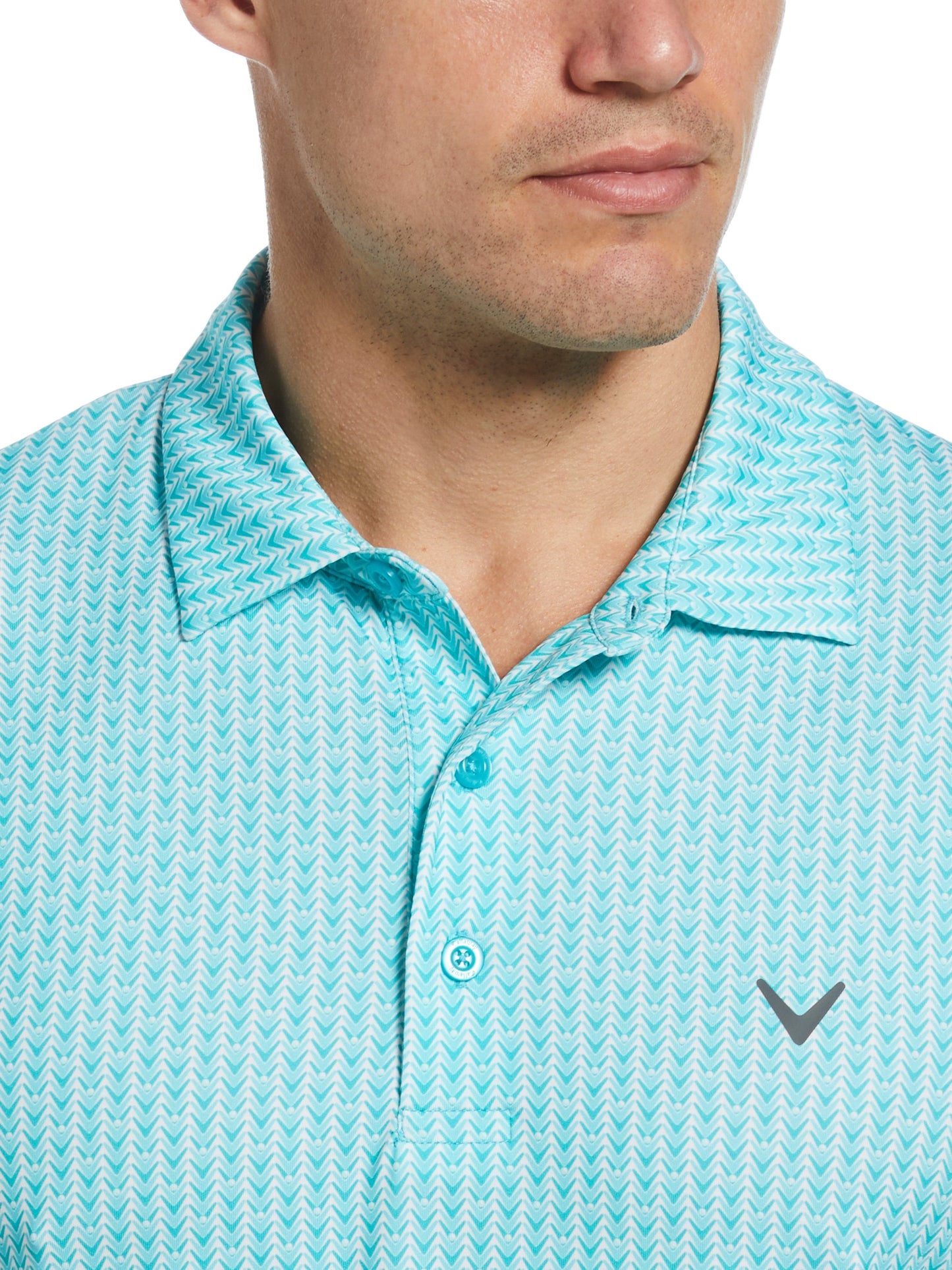 Big & Tall Herringbone Print Polo