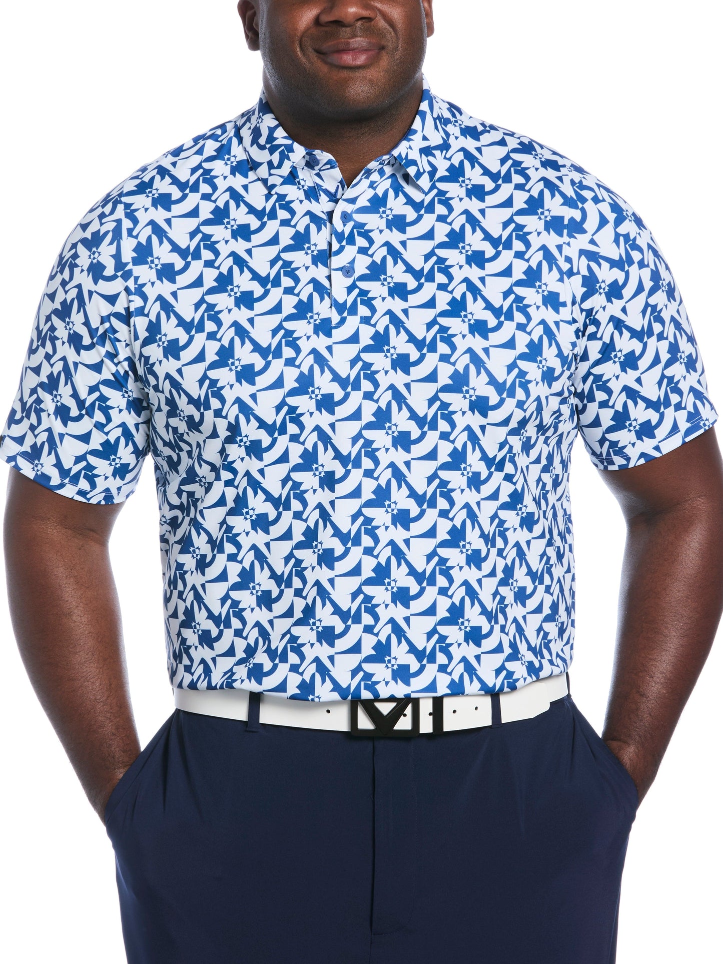 Big & Tall Layered Floral Print Polo