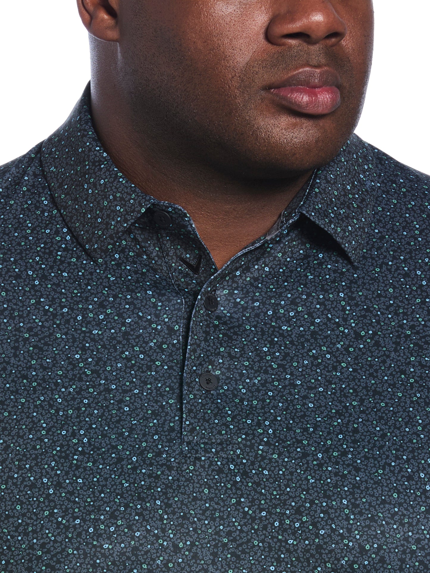 Big & Tall Micro Floral Print Polo