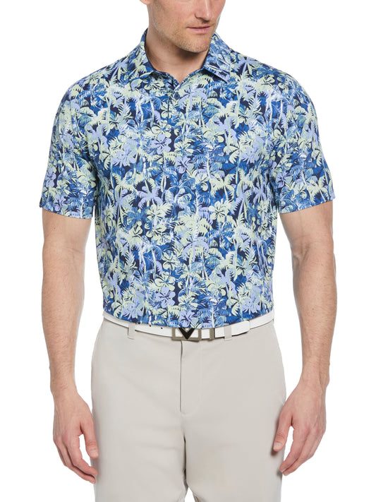 Big & Tall Sunrise Confetti Print Polo