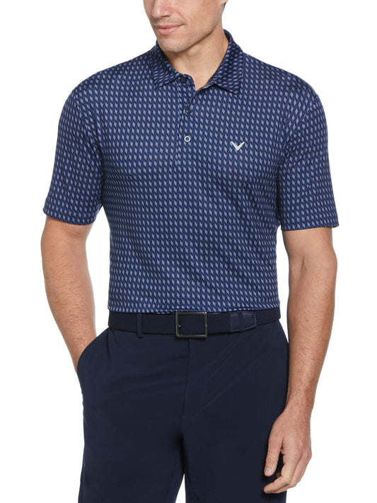 Big & Tall Textured Chevron Geo Polo