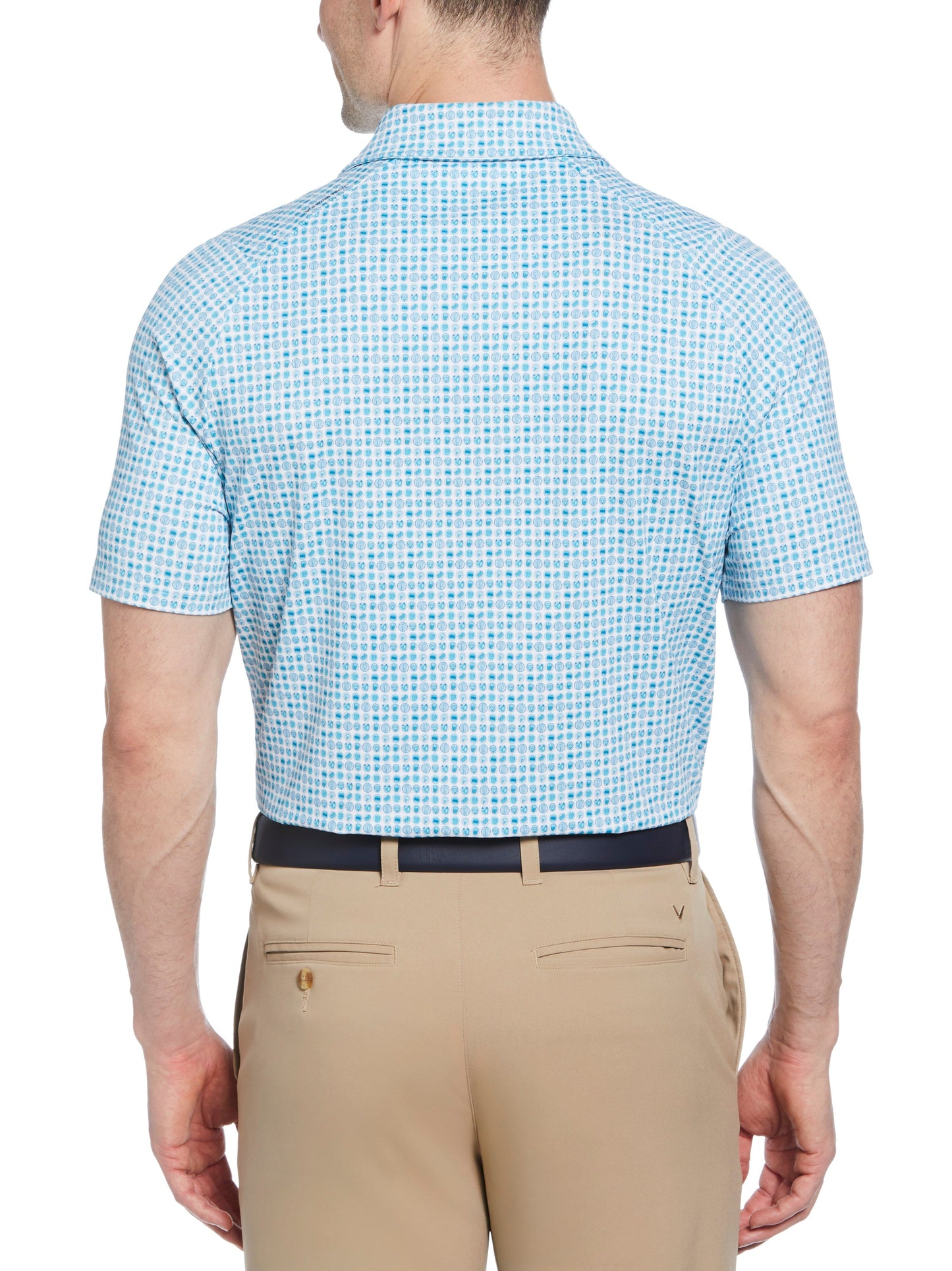 Mens 18th Hole Food Print Polo