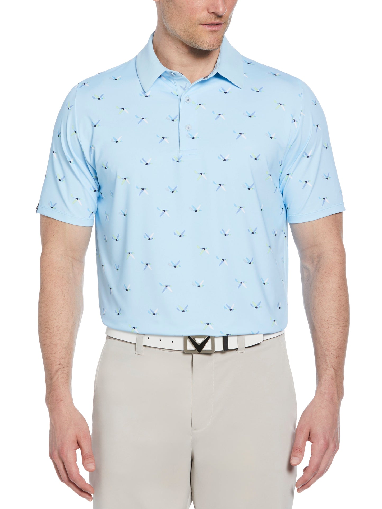 Mens All Over Birdie Print Polo