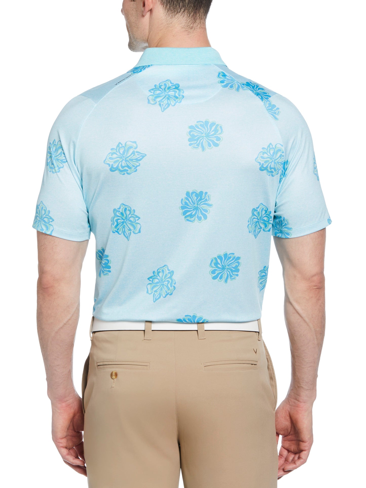 Mens Bunker Floral Print Polo