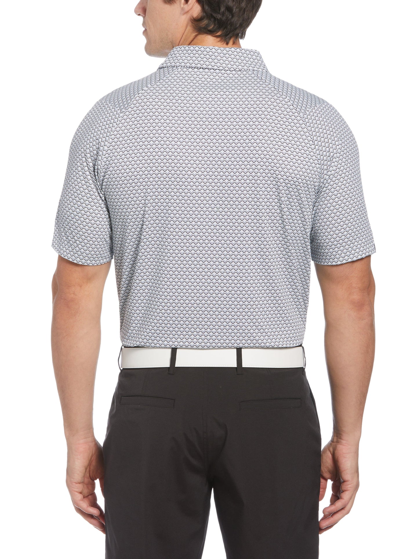 Mens Chevron Printed Polo