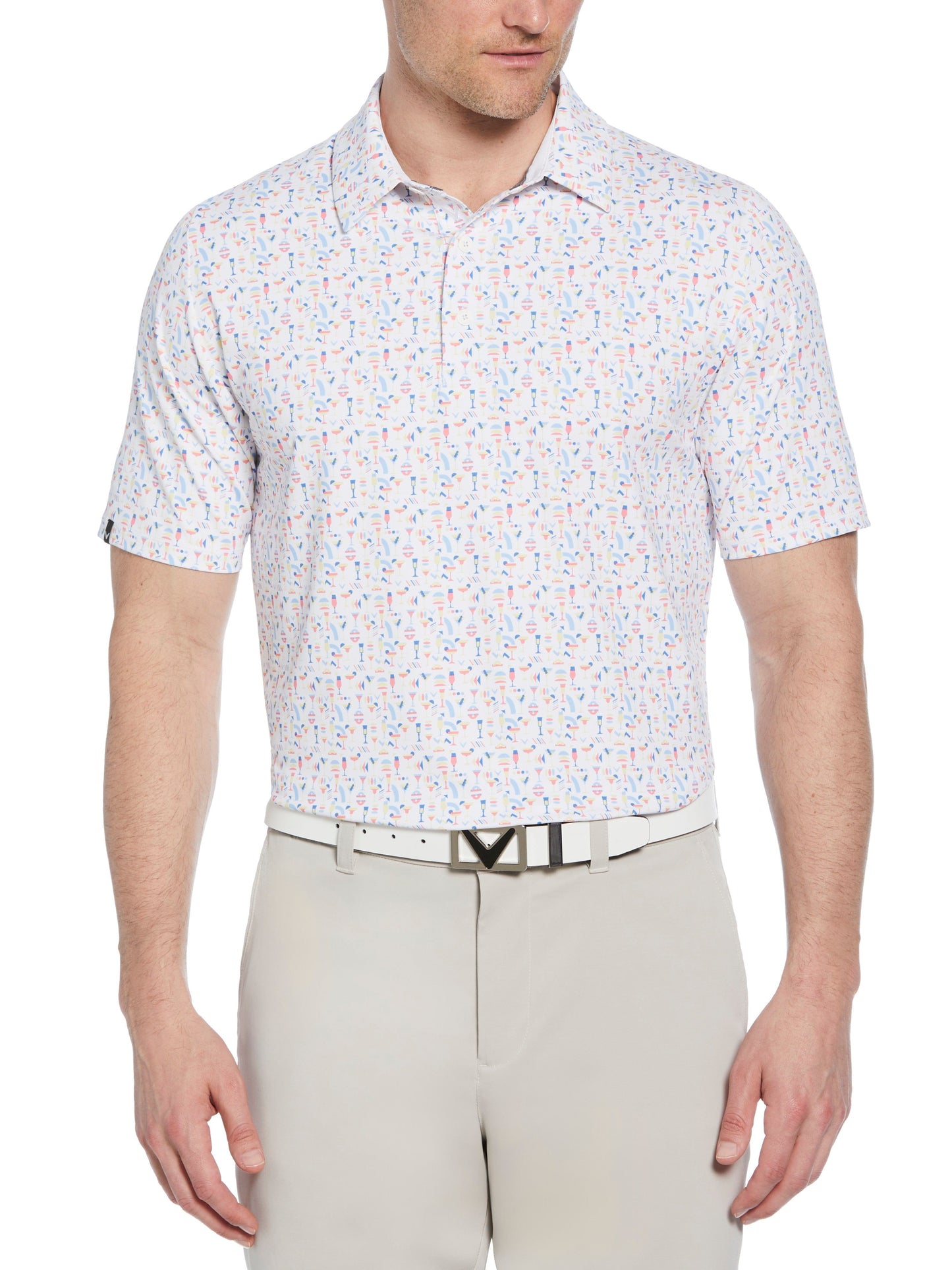 Mens Cocktail Print Polo