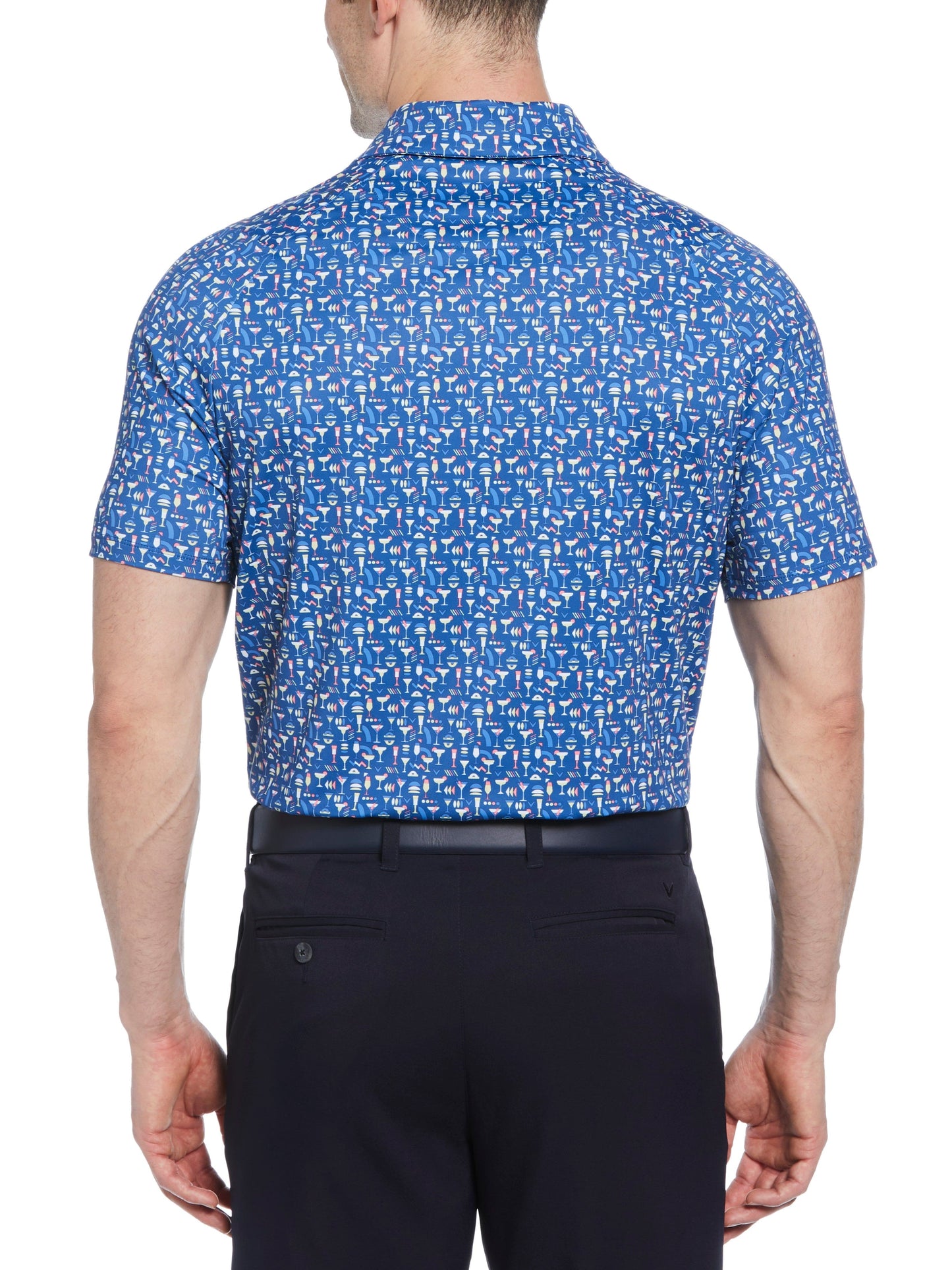 Mens Cocktail Print Polo