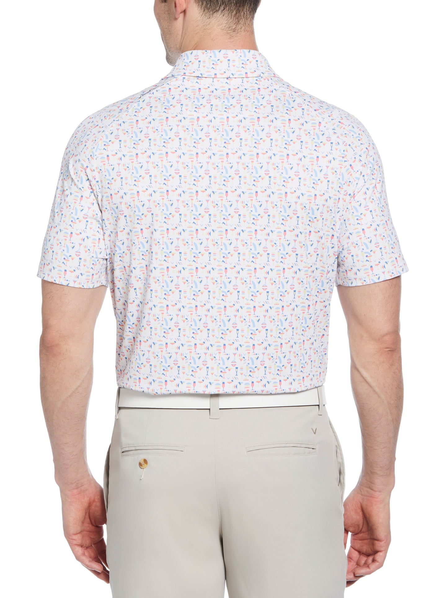 Mens Cocktail Print Polo