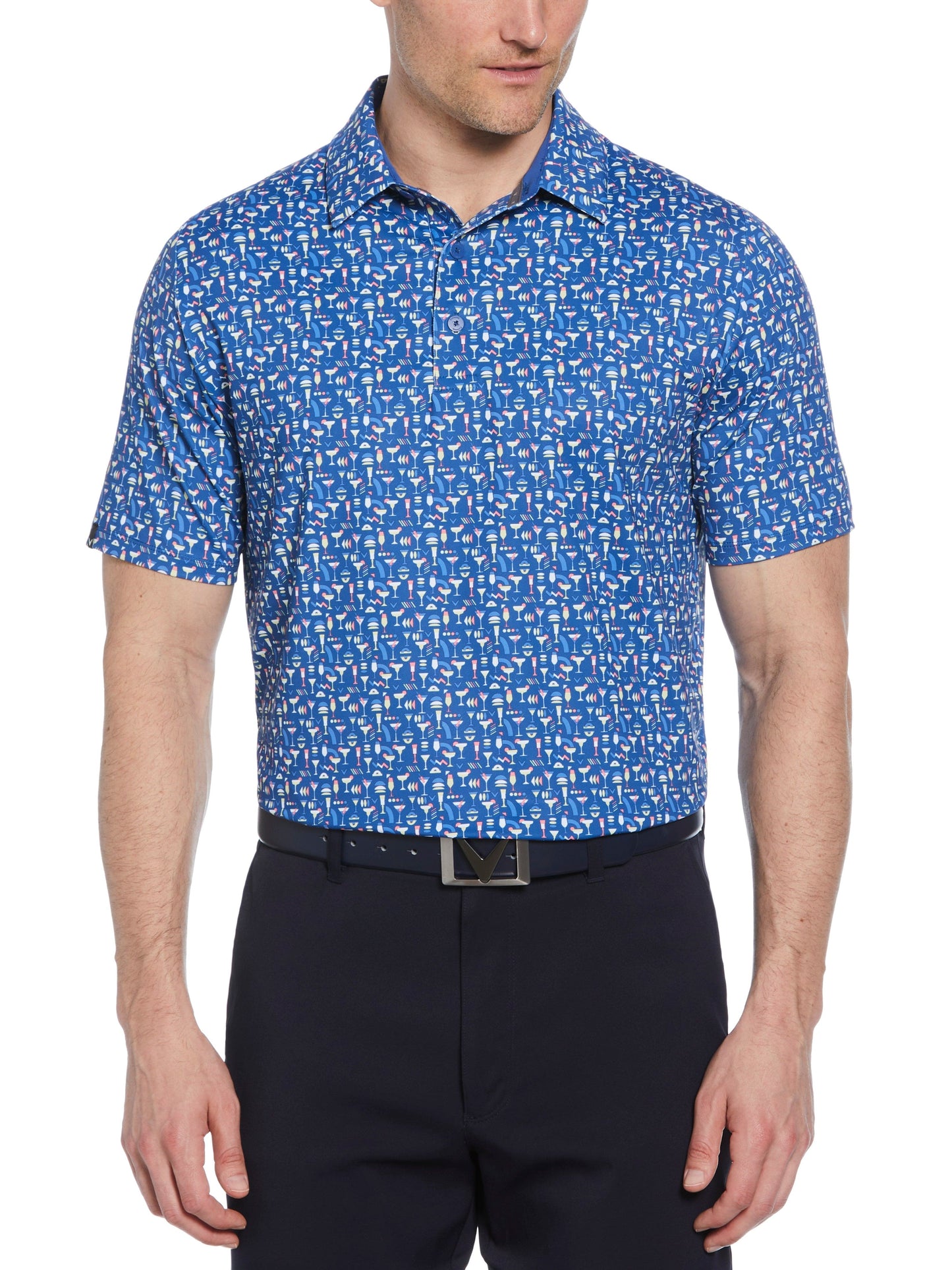 Mens Cocktail Print Polo