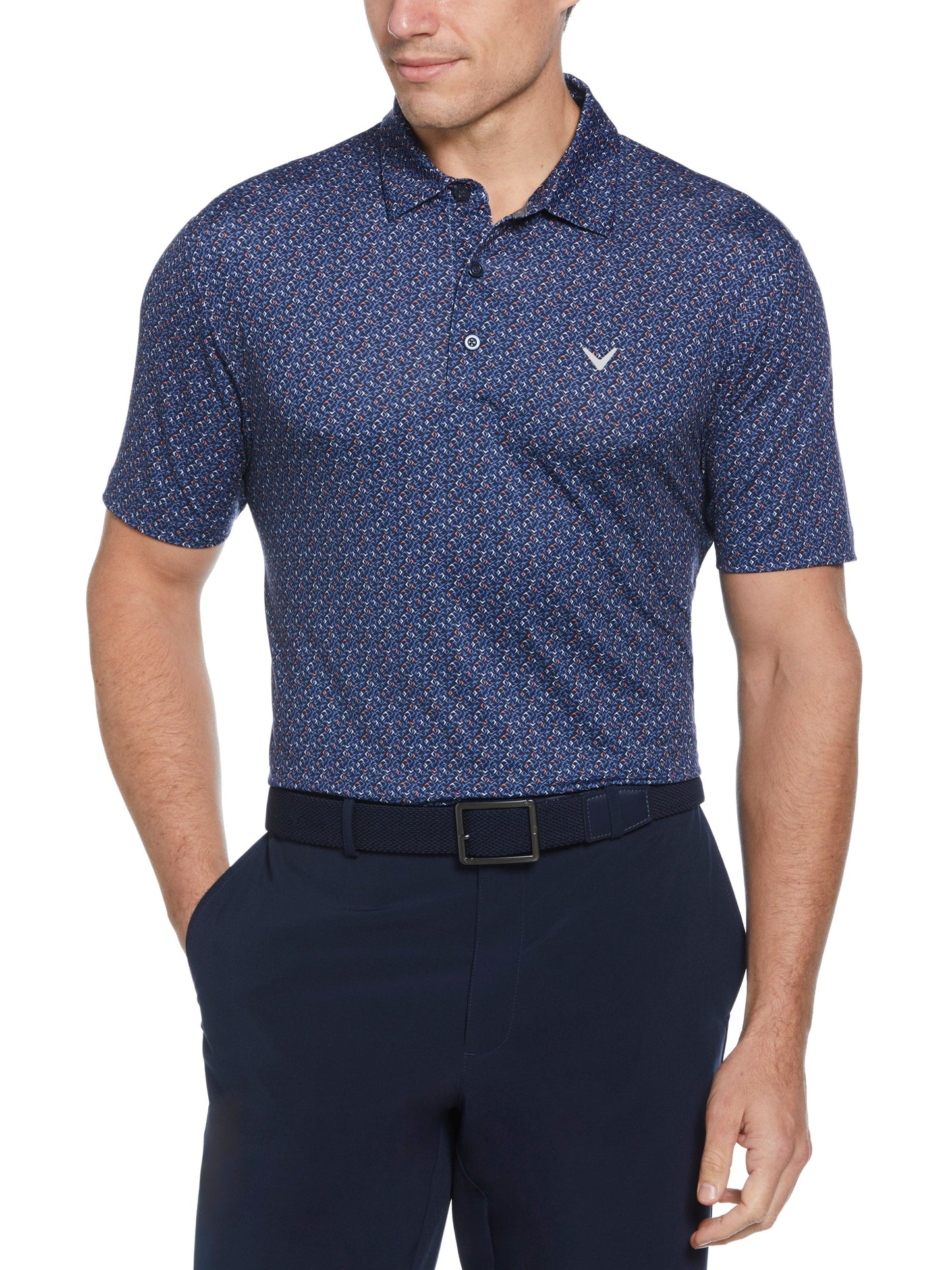 Mens Confetti Chevron All Over Polo