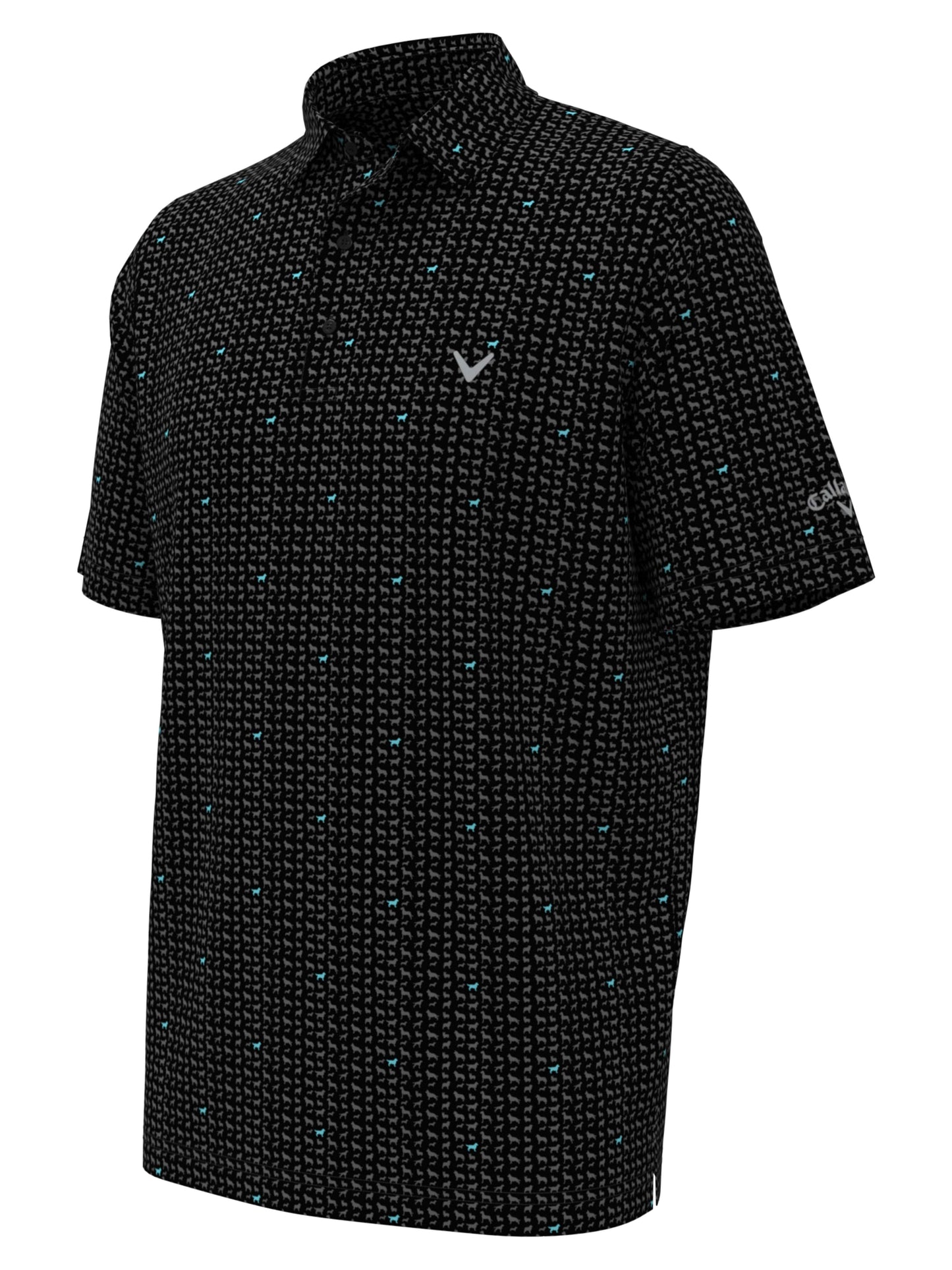 Mens Doggy Print Polo