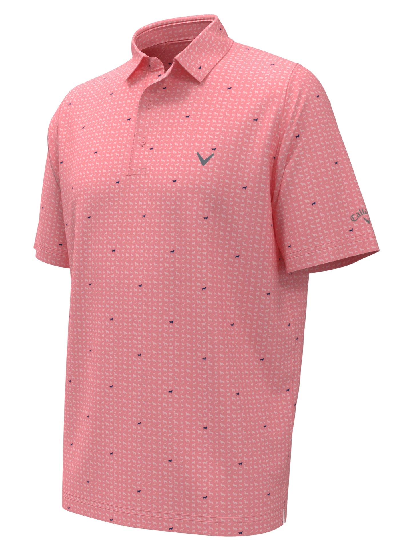 Mens Doggy Print Polo