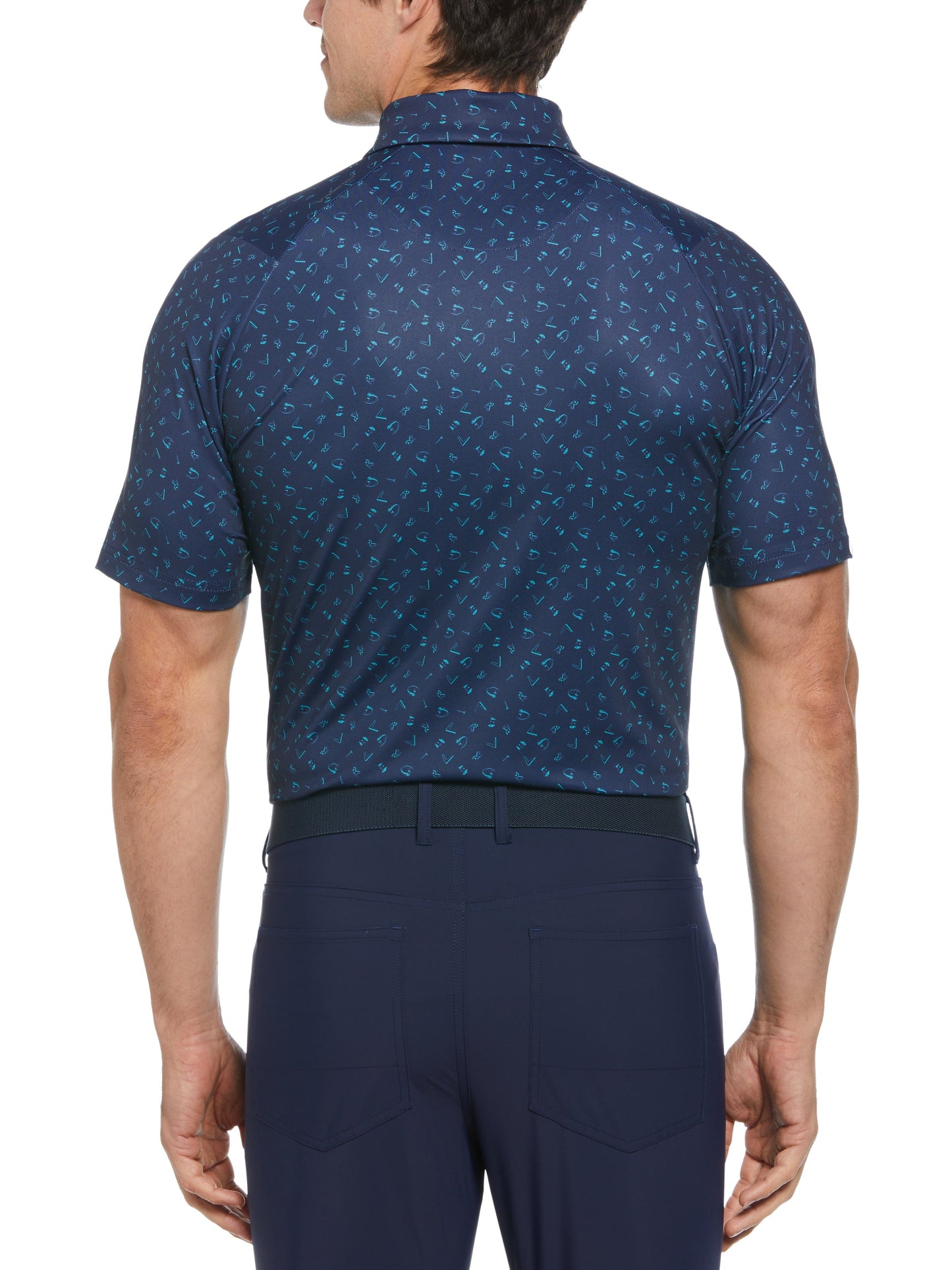 Mens Drive Print Golf Polo