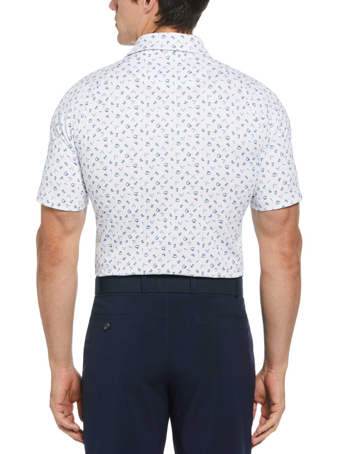 Mens Drive Print Golf Polo