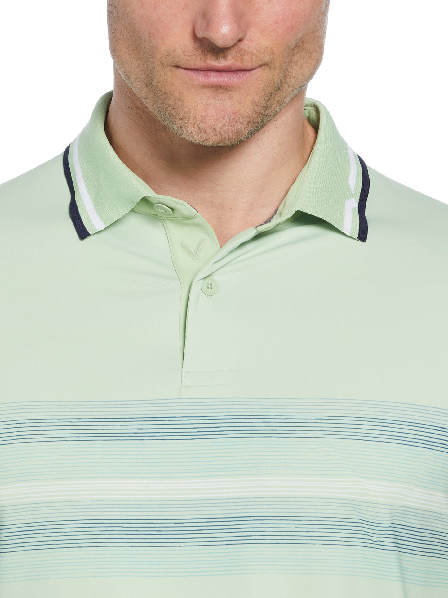 Mens Engineered Roadmap Chevron Print Polo