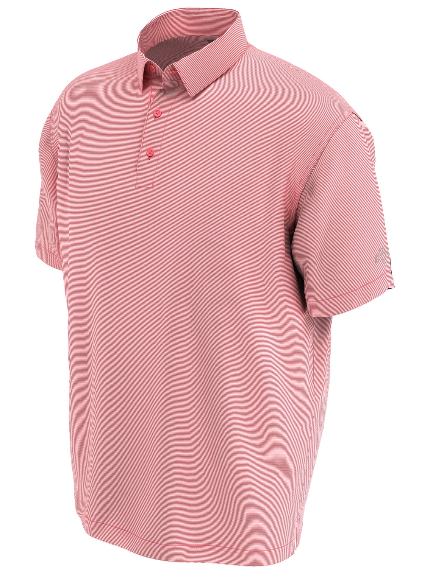 Mens Fine Line Stripe Golf Polo