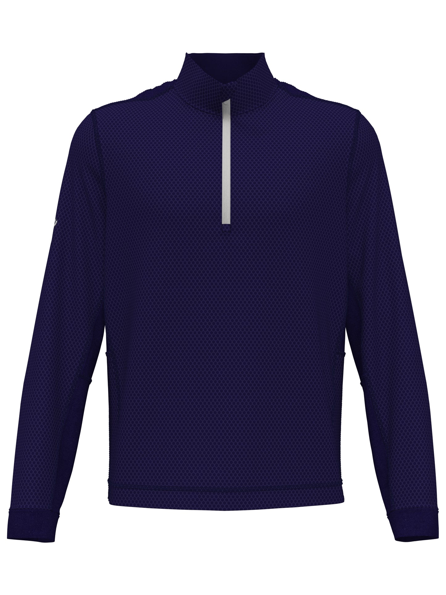 Mens Hexagon Textured 1/2 Zip Base Layer Golf Top