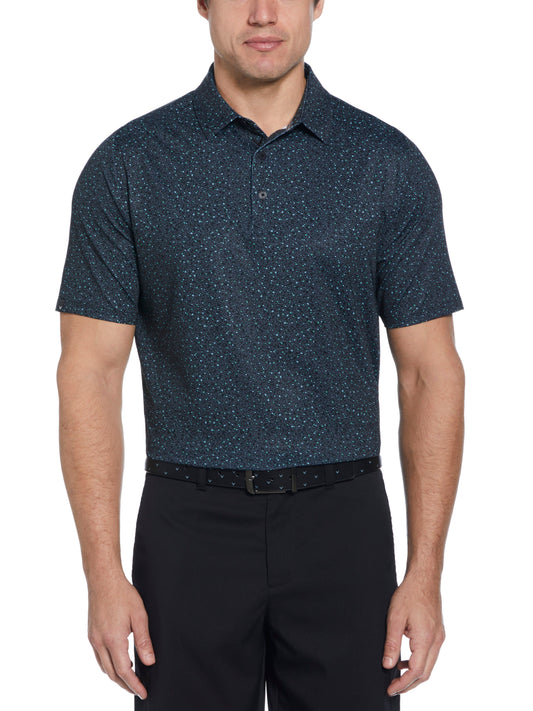 Mens Micro Floral Print Polo