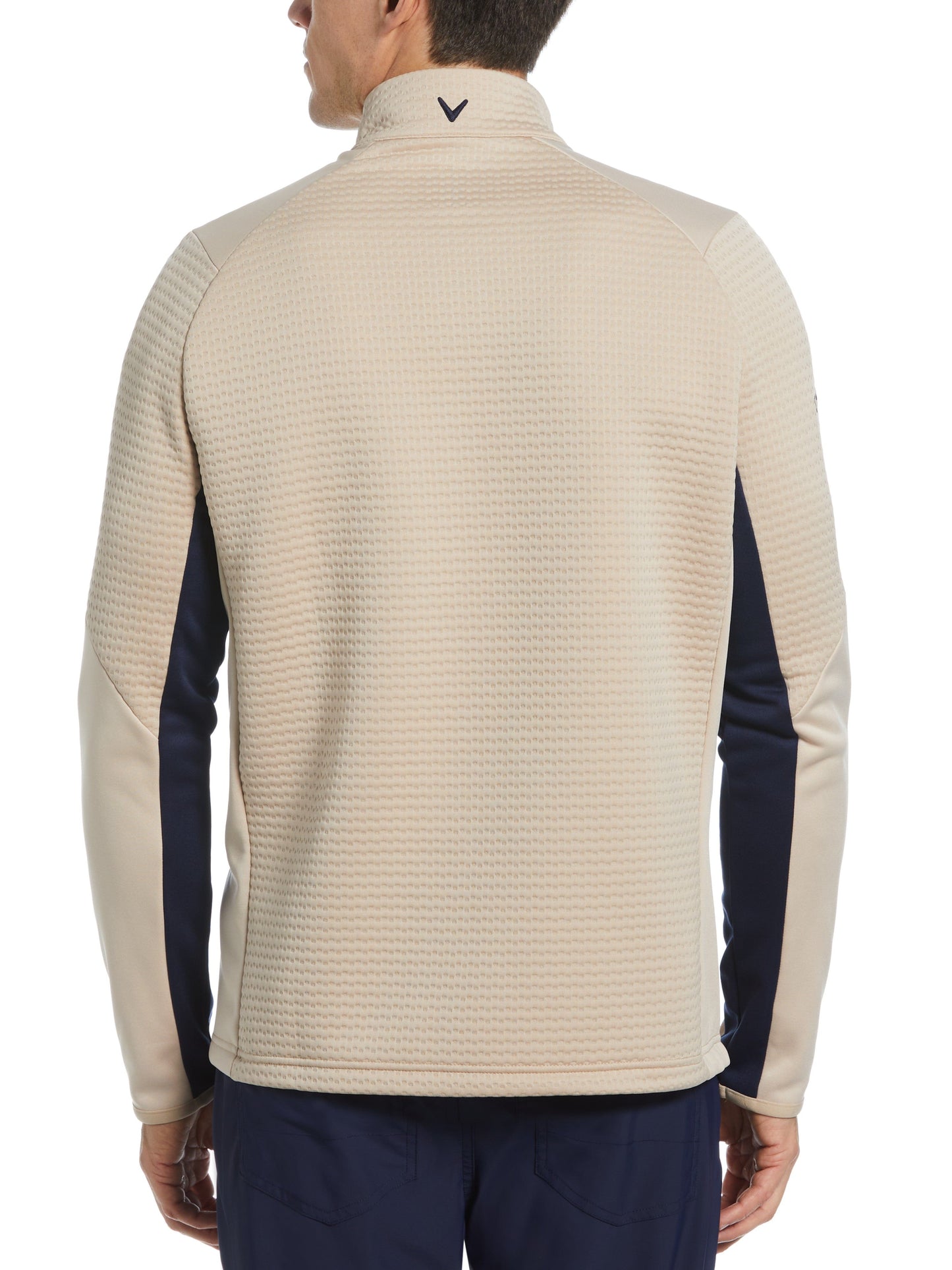 Mens Textured 1/4 Zip Golf Pullover