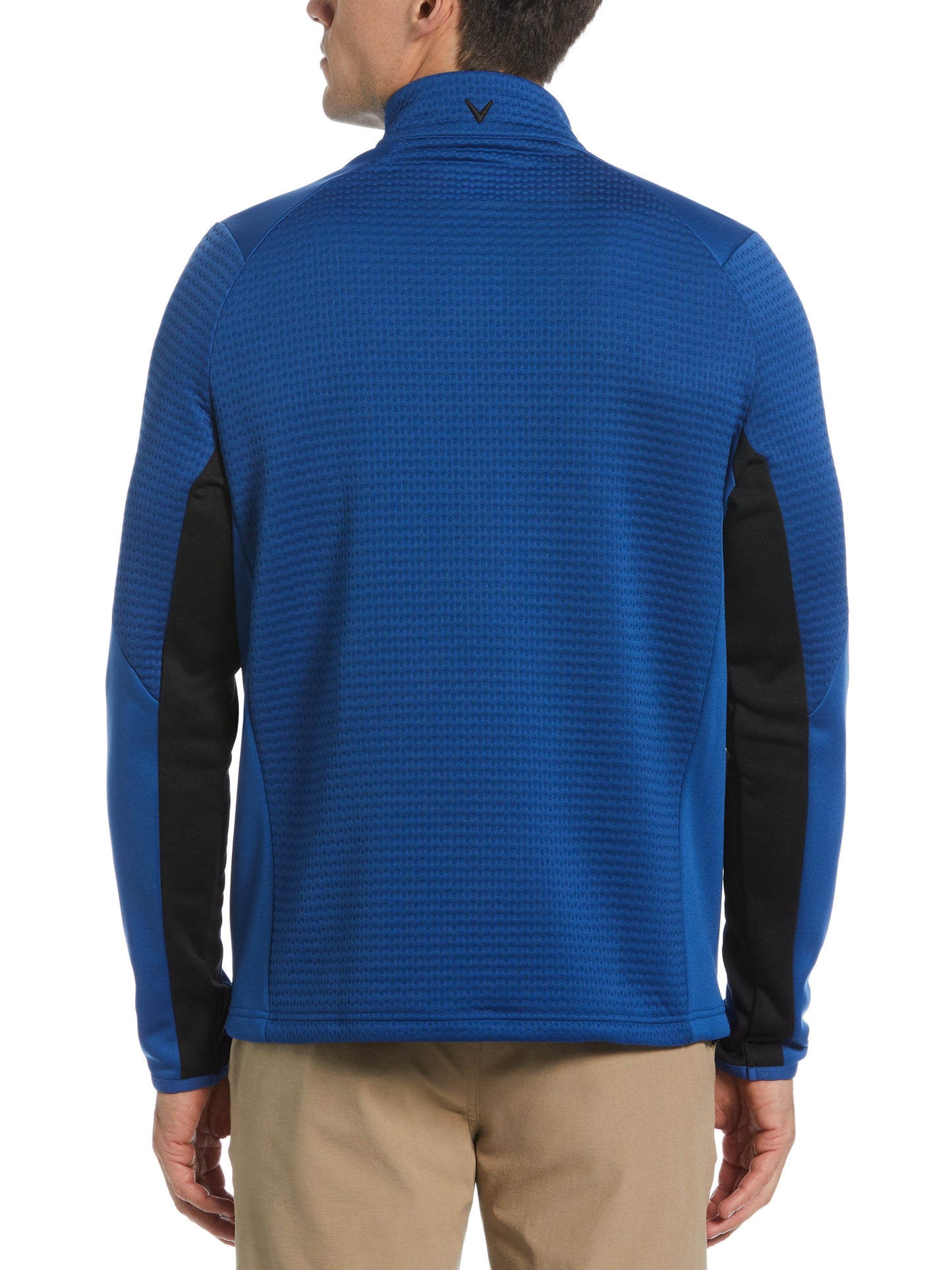 Mens Textured 1/4 Zip Golf Pullover