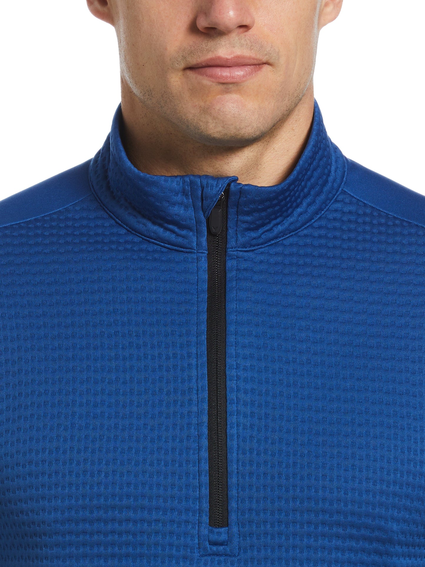 Mens Textured 1/4 Zip Golf Pullover