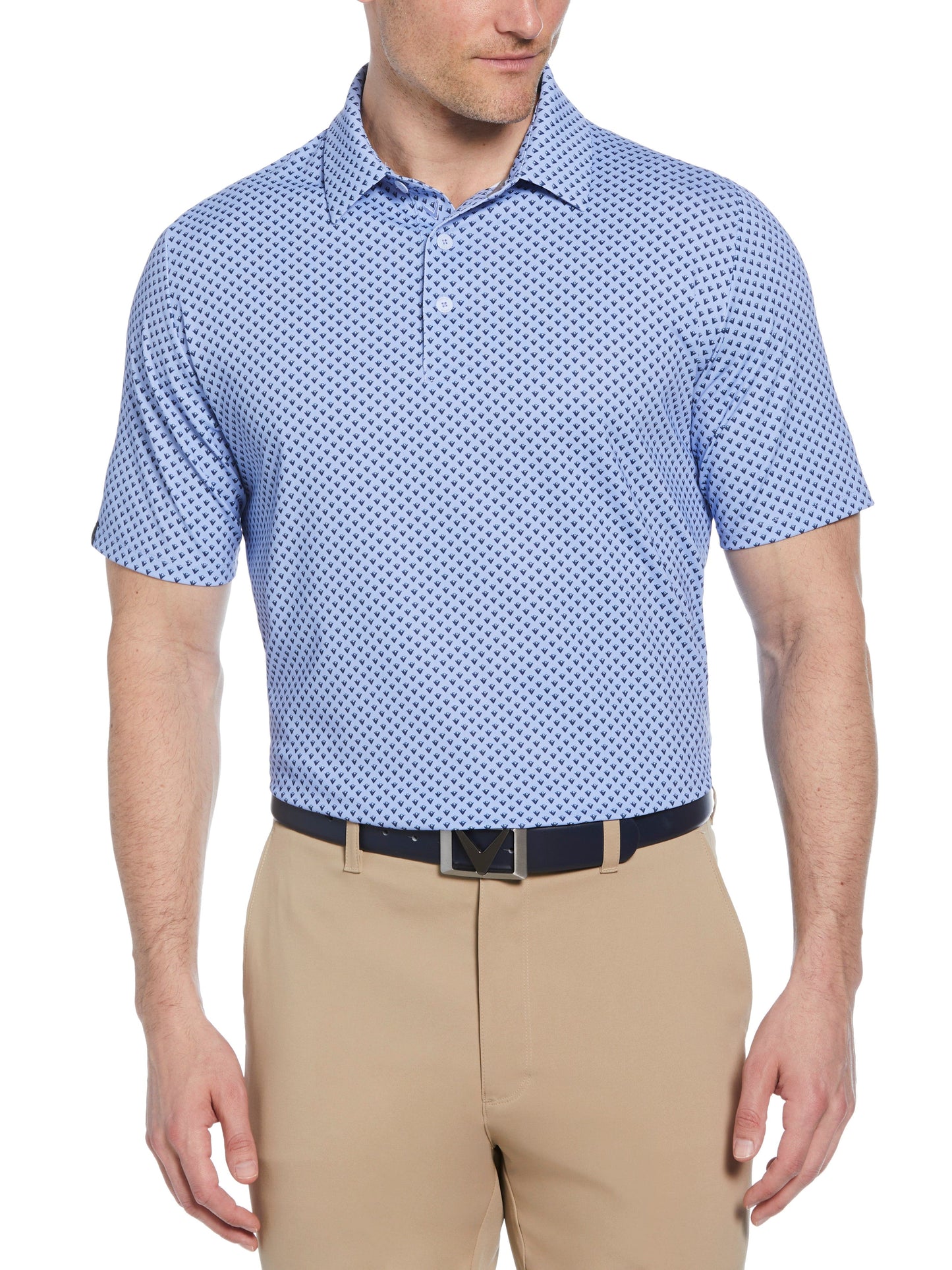 Mens Trademark Chevron Print Polo