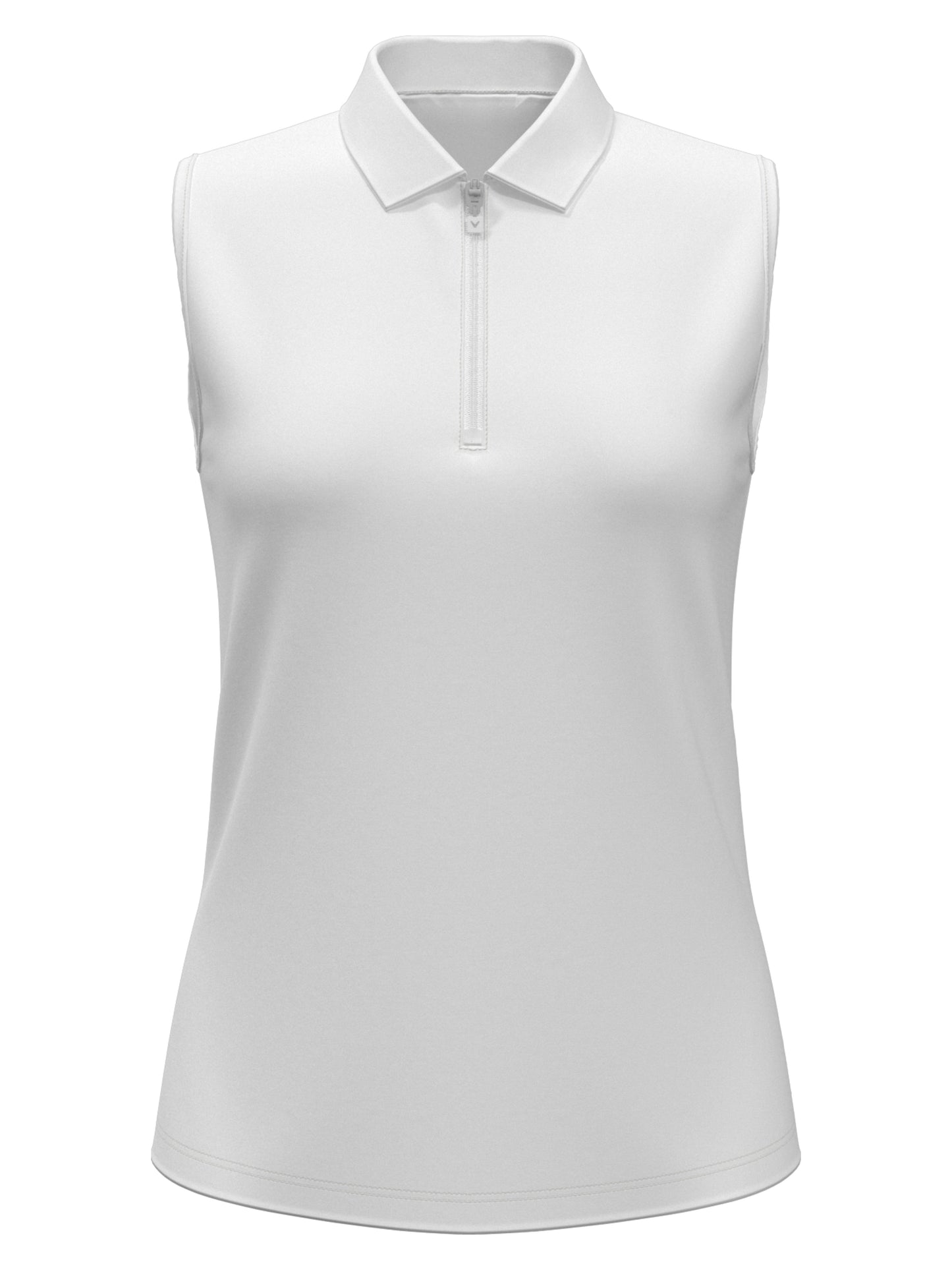 Women's 1/4 Zip Solid Sleeveless Golf Polo