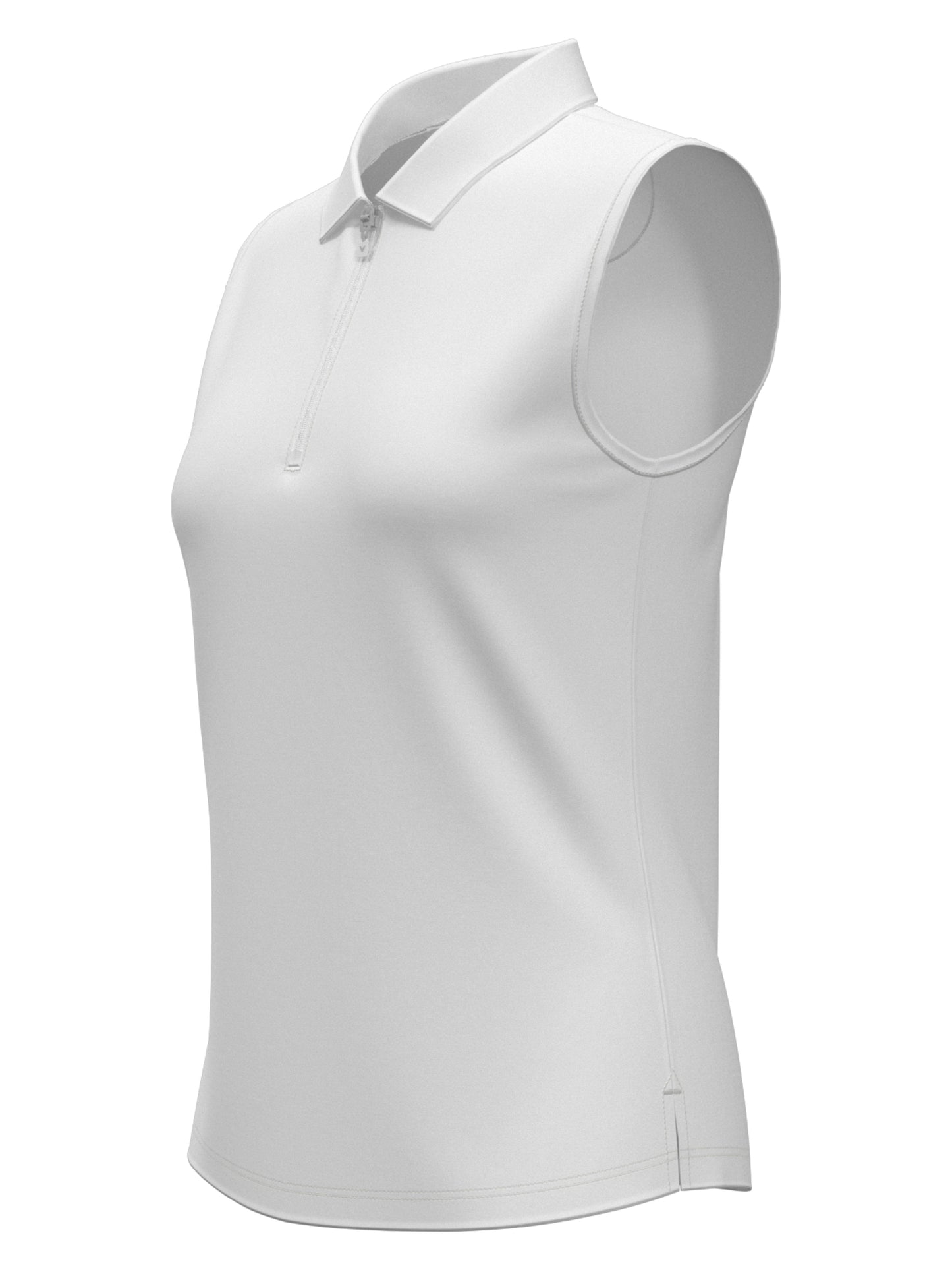 Women's 1/4 Zip Solid Sleeveless Golf Polo